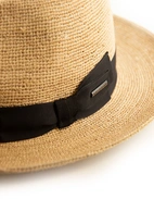 Fedora Crochet Stråhatt Beige