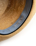 Fedora Crochet Stråhatt Beige