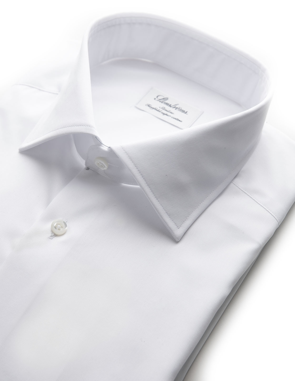 Slimline Twill Shirt Double Cuff White
