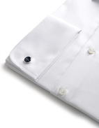 Slimline Twill Shirt Double Cuff White