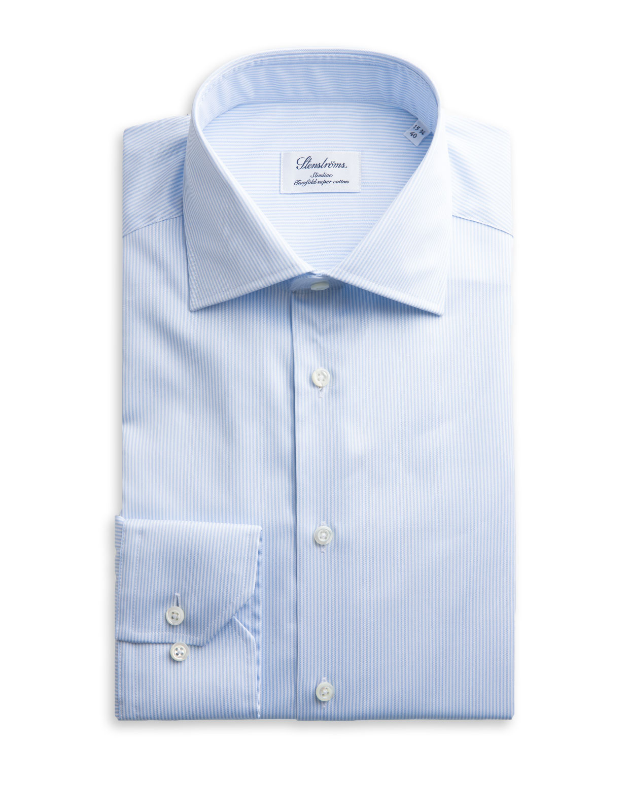 Slimline Shirt Pinstripe Ljusblå
