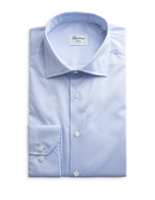 Slimline Twofold Stretch Shirt Blue/White Stl 39
