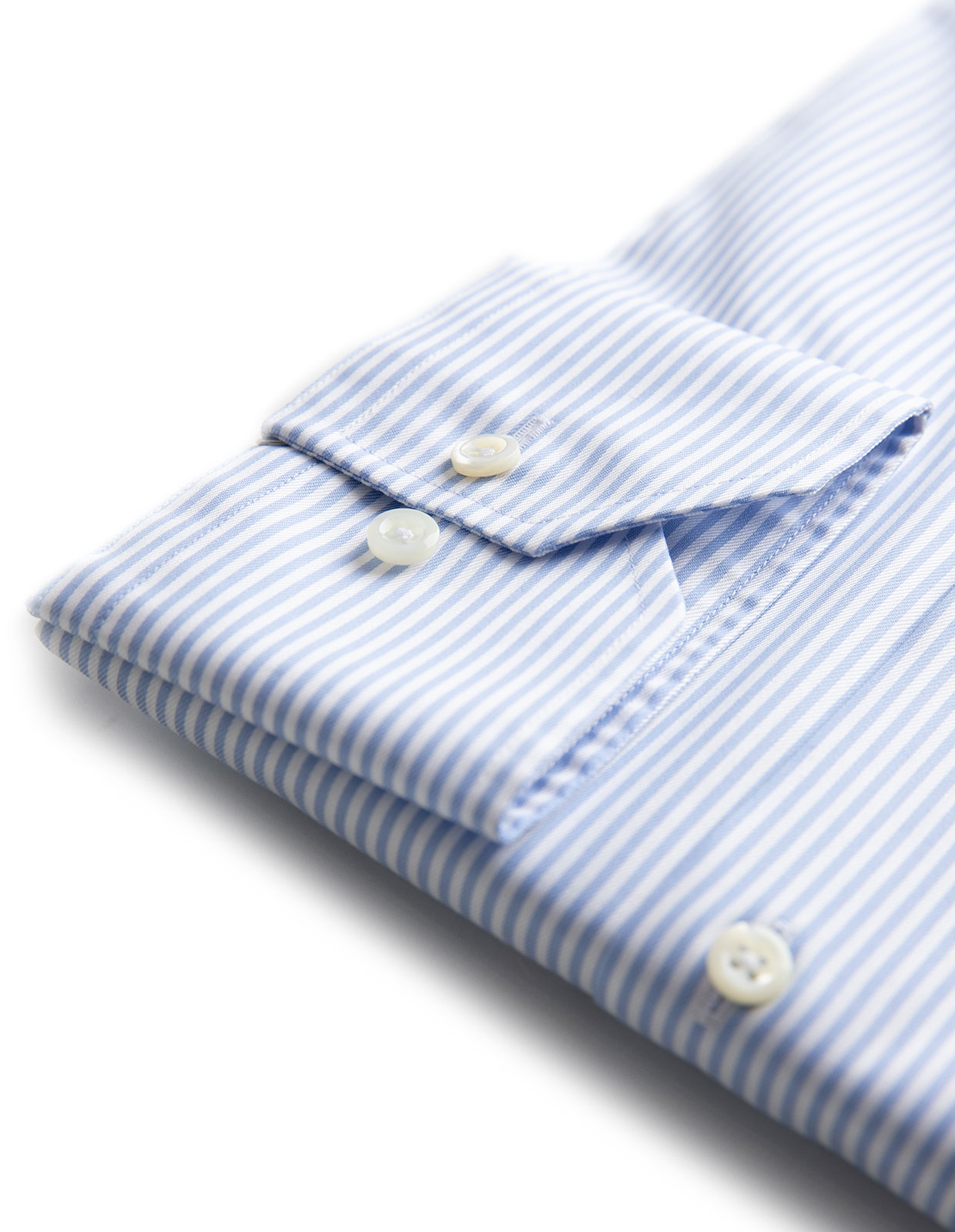 Slimline Twofold Stretch Shirt Blue/White Stl 39