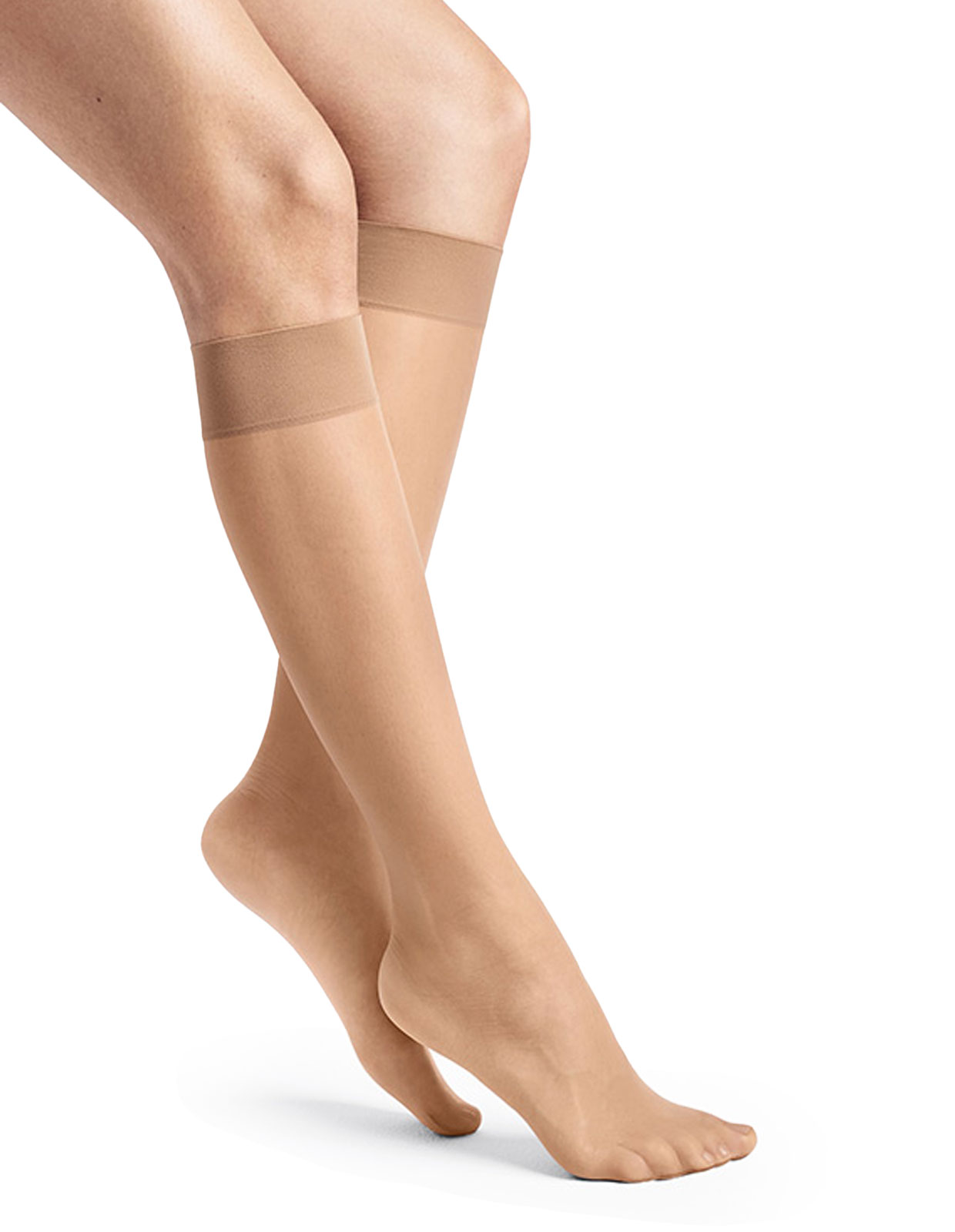 Knee High Satin Touch 20 Caramel