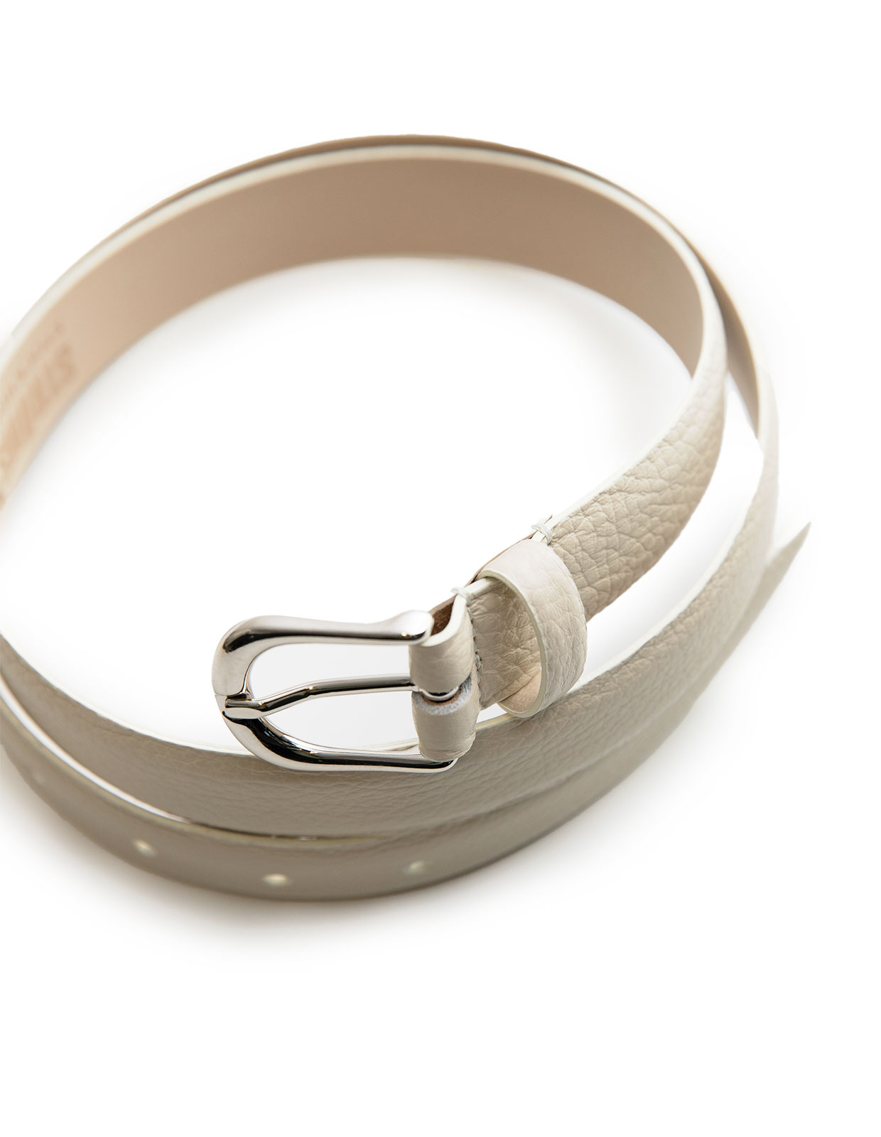 Belt With Silver Buckle Panna