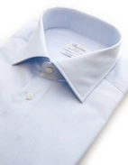 Slimline Extra Lång Ärm Skjorta Twofold Ljusblå XLÄ40