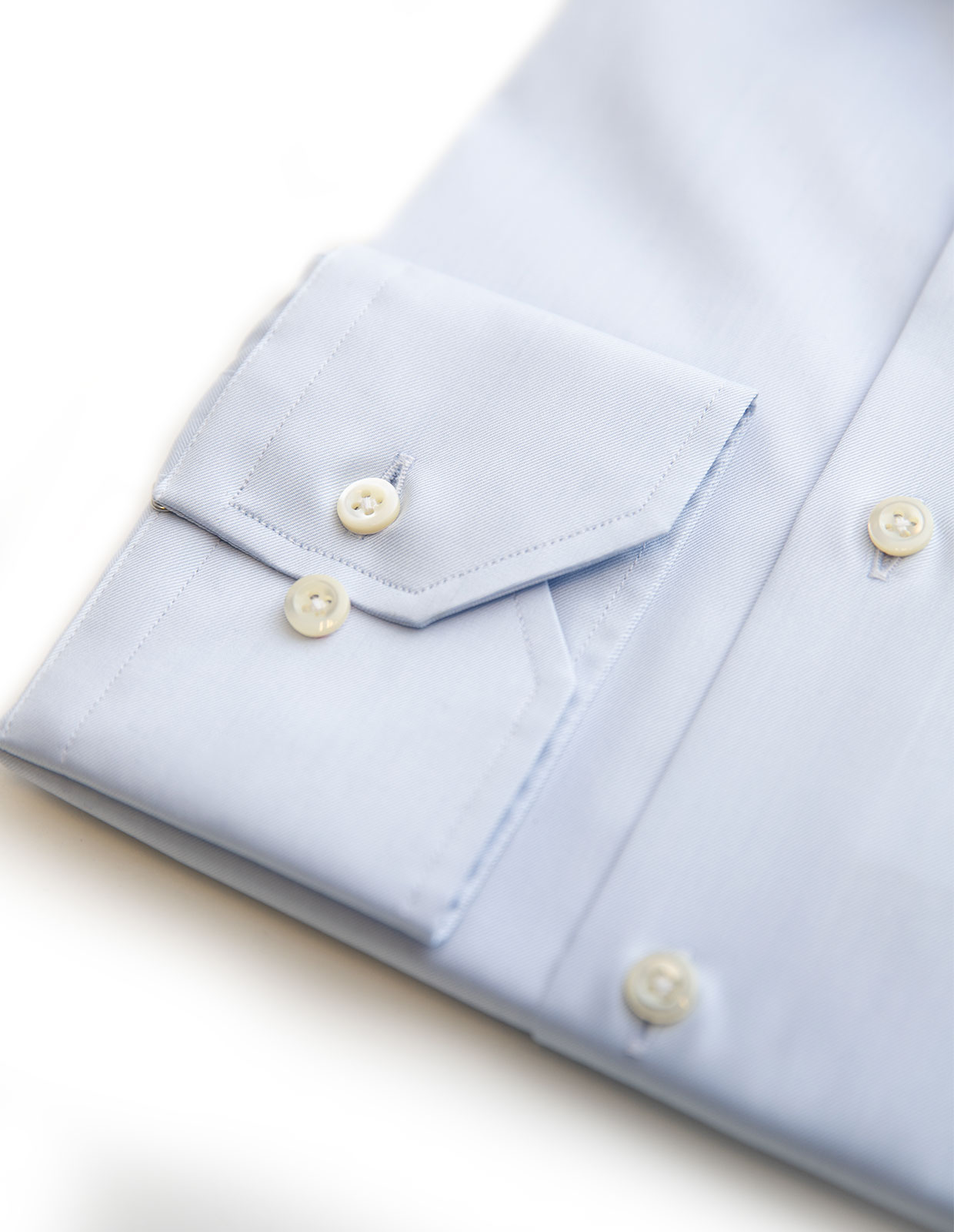 Slimline Extra Lång Ärm Skjorta Twofold Ljusblå XLÄ40