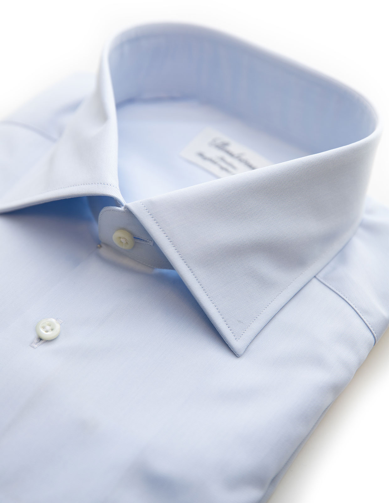 Slimline Shirt Double Cuff Extra Long Sleeve Light Blue