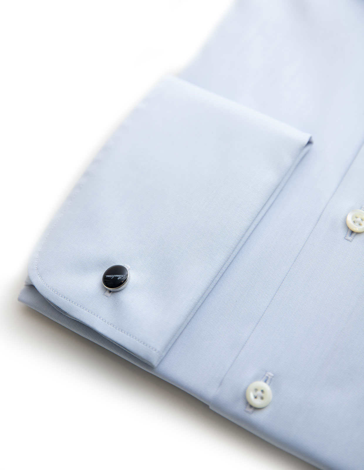 Slimline XLÄ Skjorta Dubbelmanschett Ljusblå XLÄ37