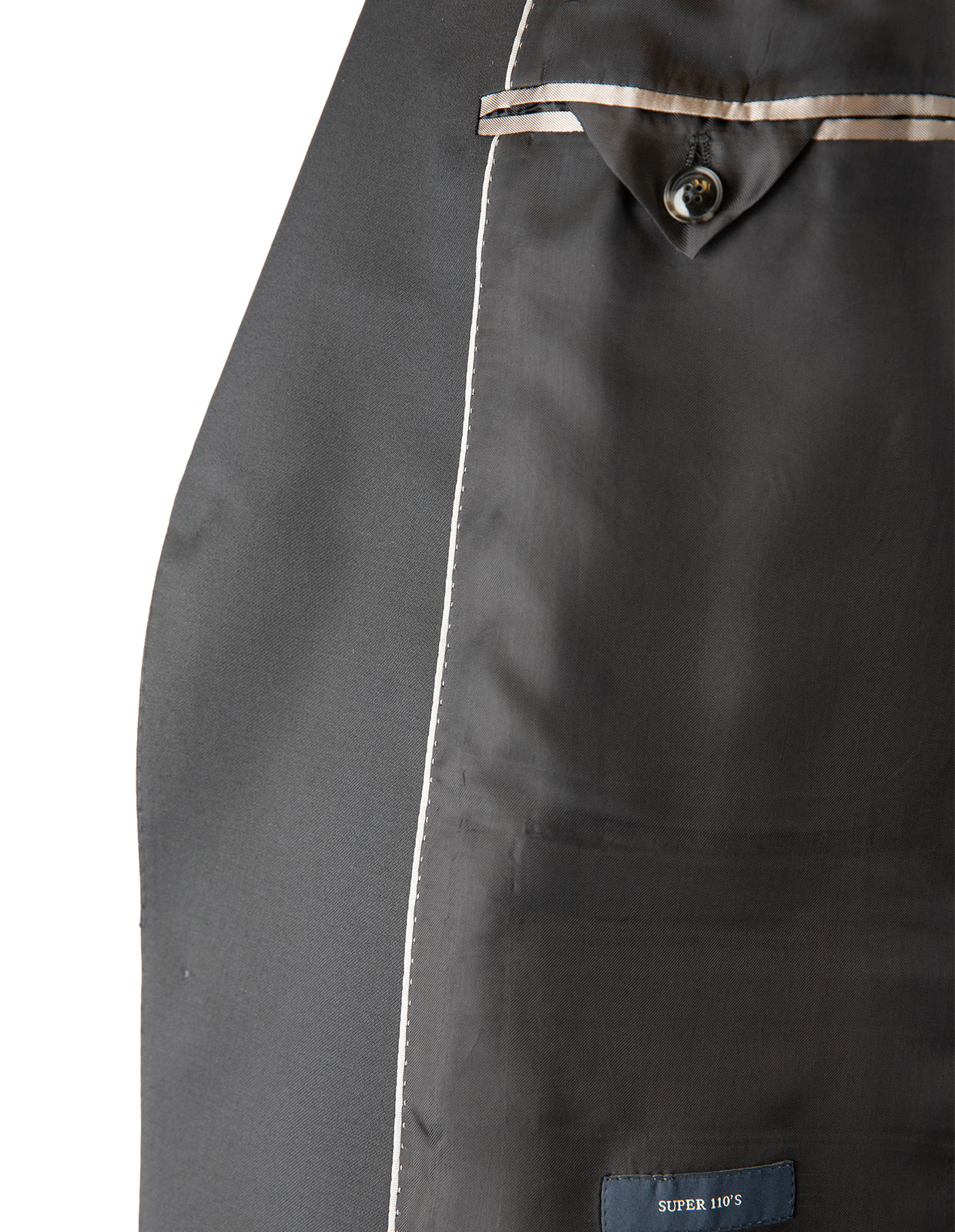 Edson Suit Jacket 110's Wool Mix & Match Black Stl 156