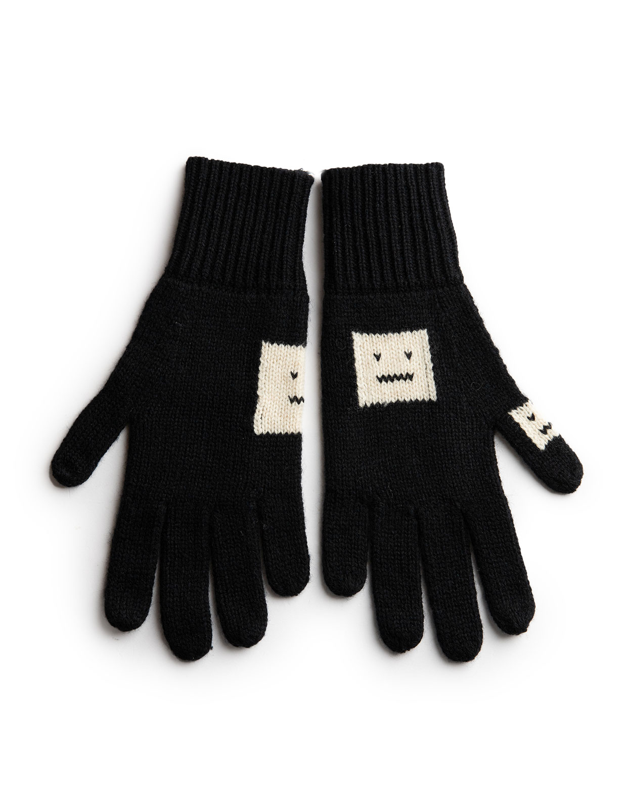 Face Gloves Black/Oatmeal