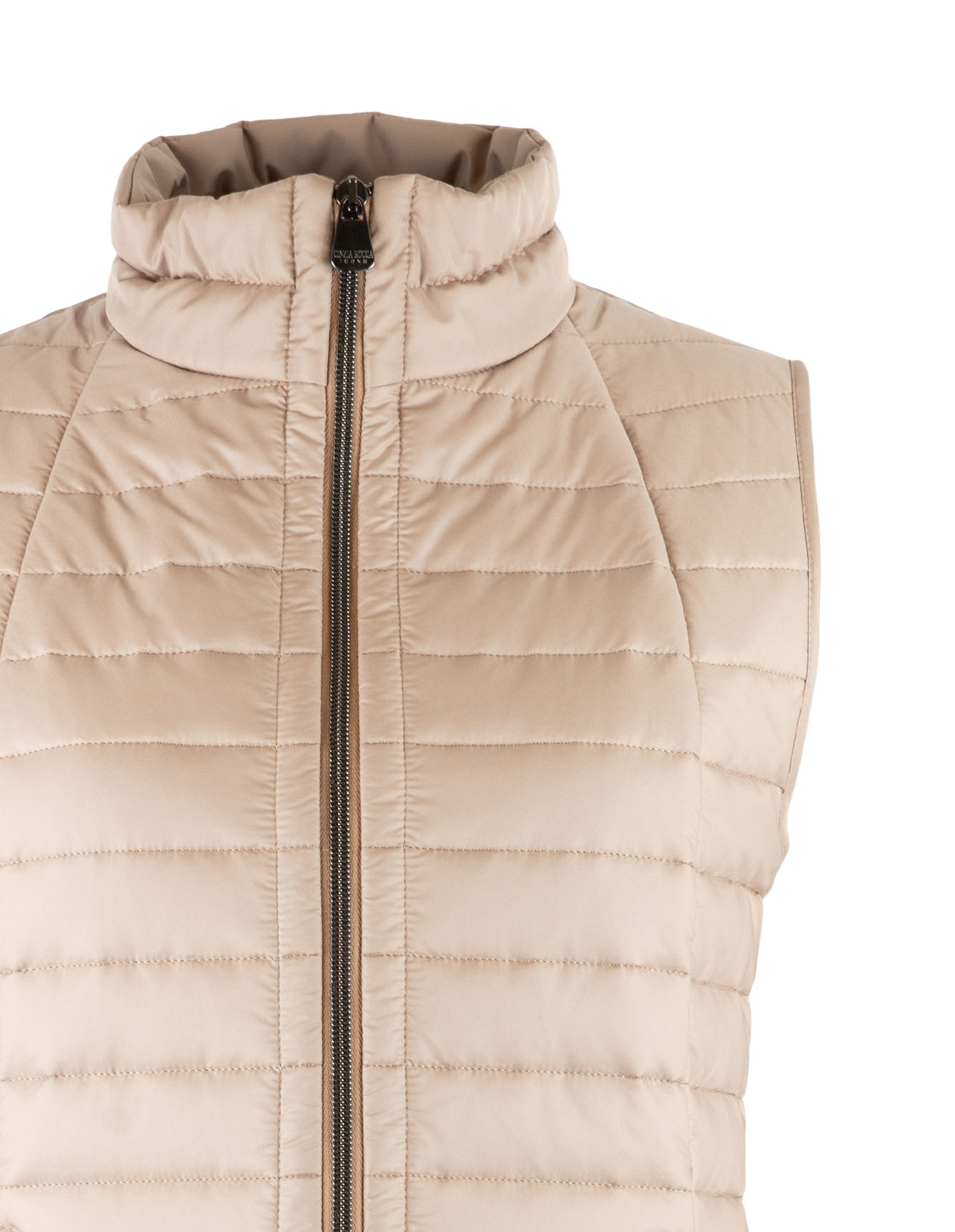 Quilted Down Vest Camel