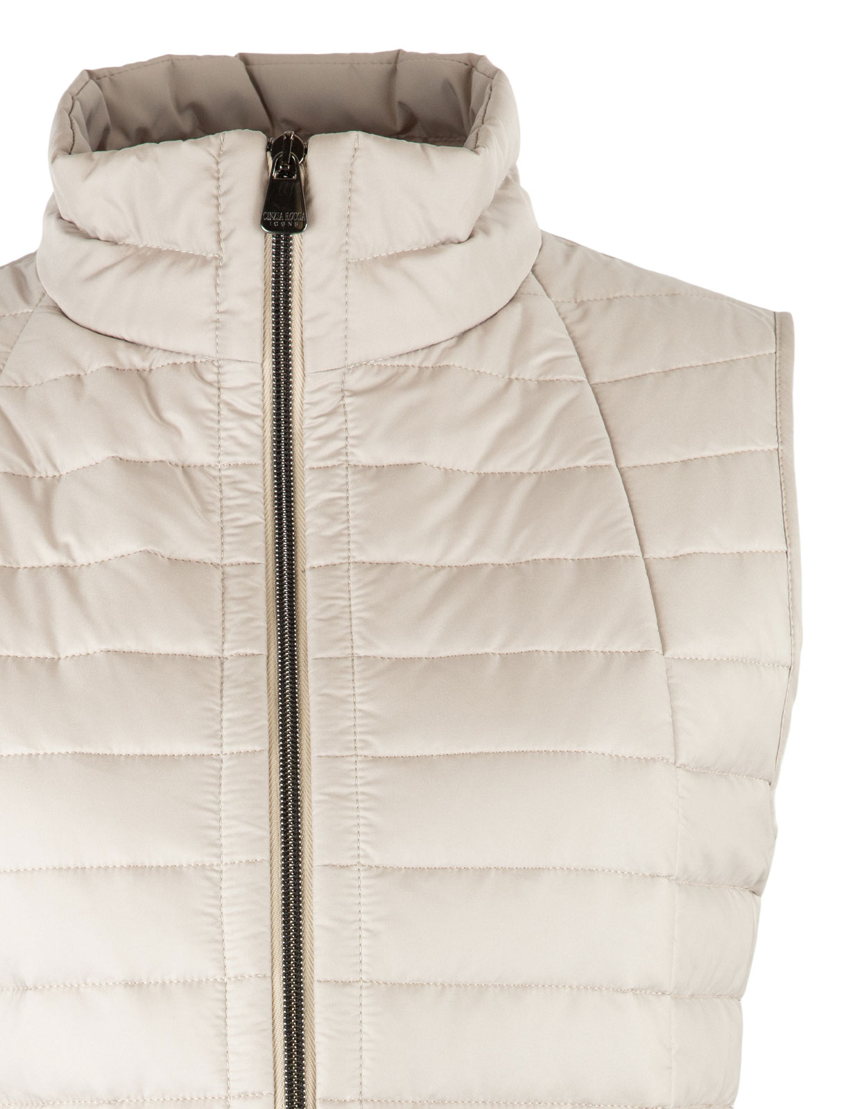 Quilted Down Vest Sand