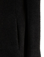 Hooded Wool Coat Black Stl 44