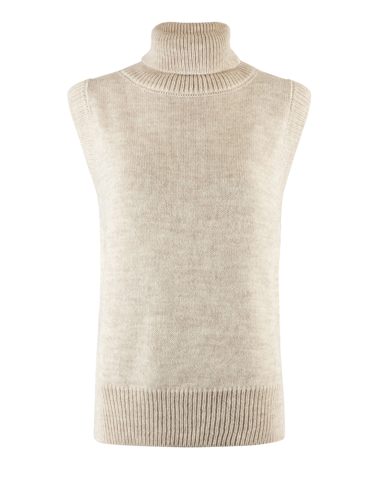 Fiji Turtle Necked Slipover Ljusbeige