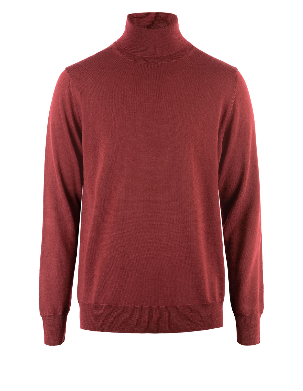 Roll Neck Merino Bordeaux