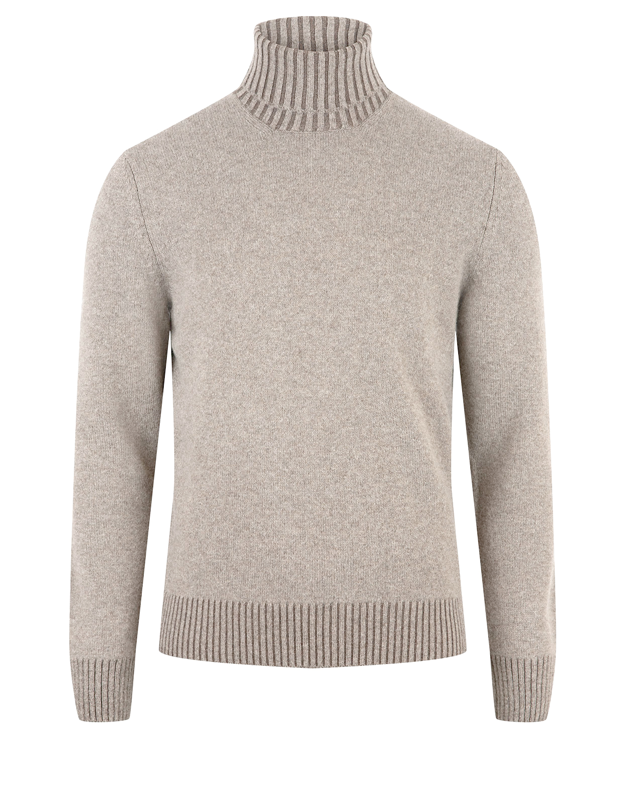 Pure Cashmere Roll Neck Beige