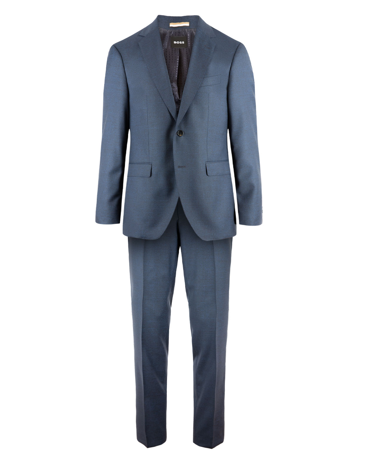H-Jeckson Suit Wool Texture Dark Blue