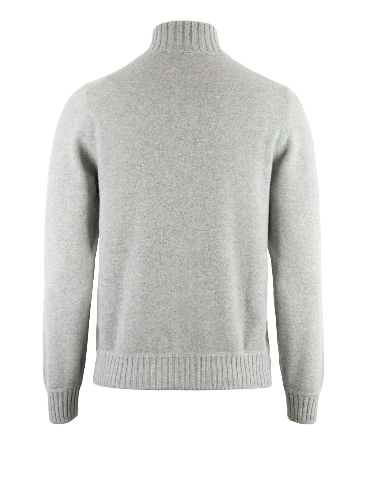 Full Zip Cardigan Felted Cashmere Light Grey