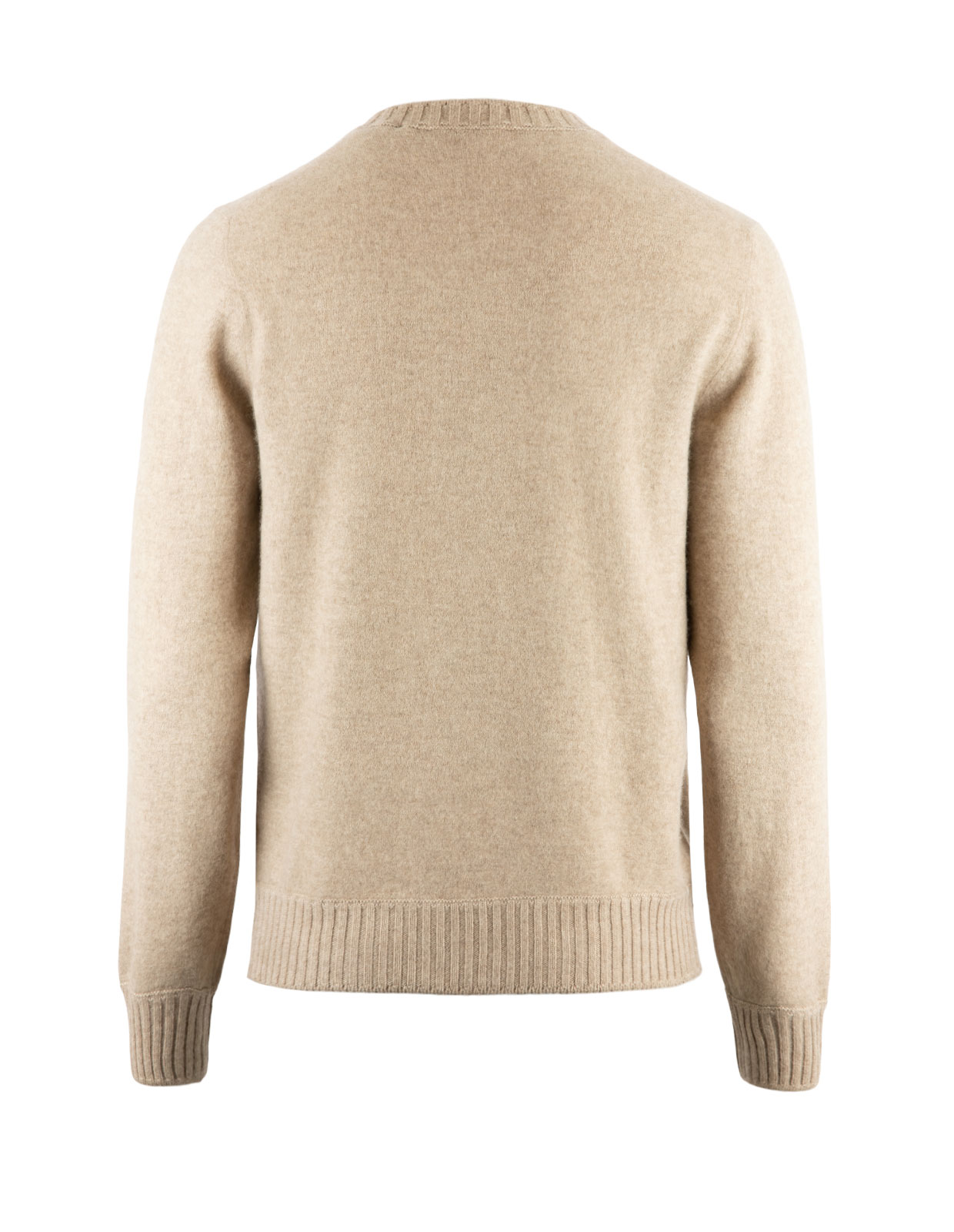Felted Cashmere Crew Neck Beige