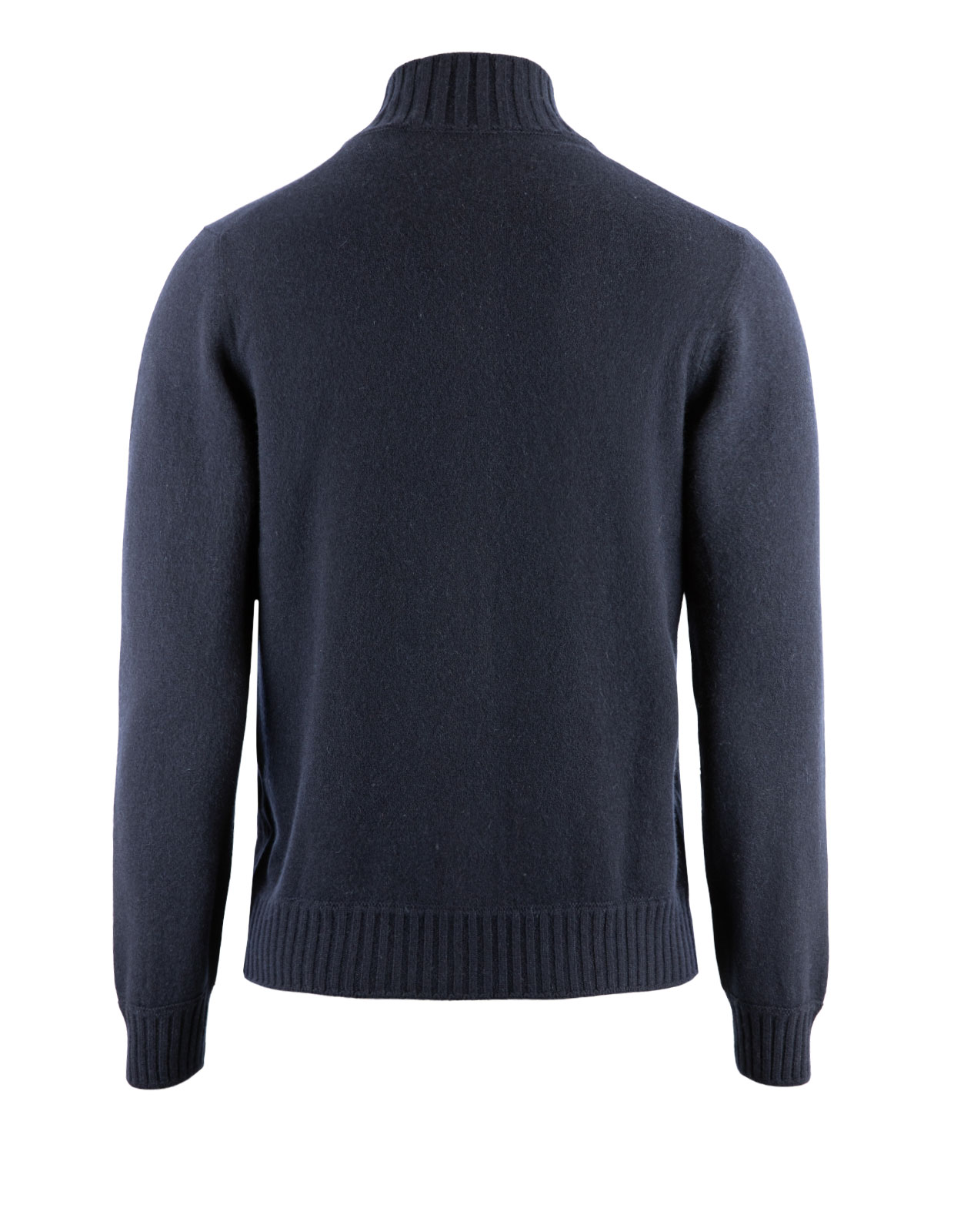 Full Zip Cardigan Cashmere Navy Stl 52