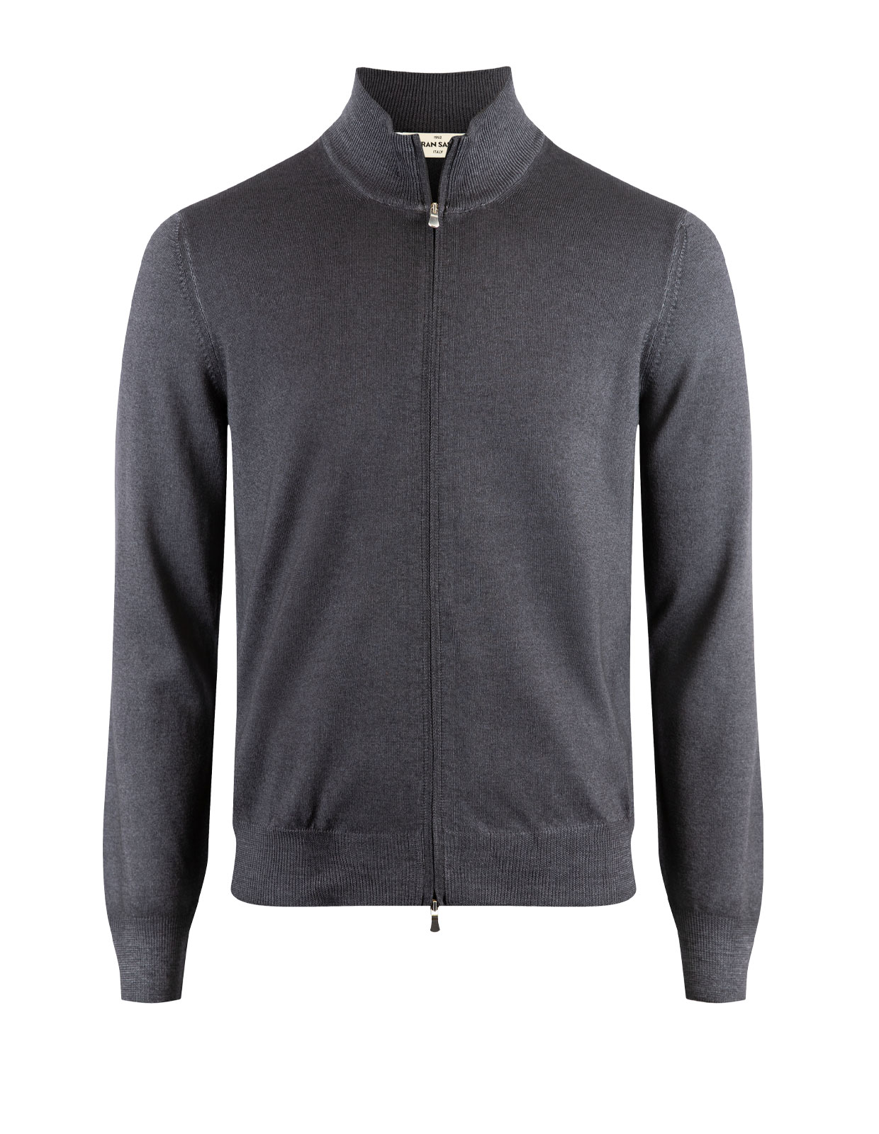 Full Zip Vintage Merino Cardigan Black