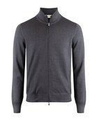 Full Zip Vintage Merino Cardigan Black