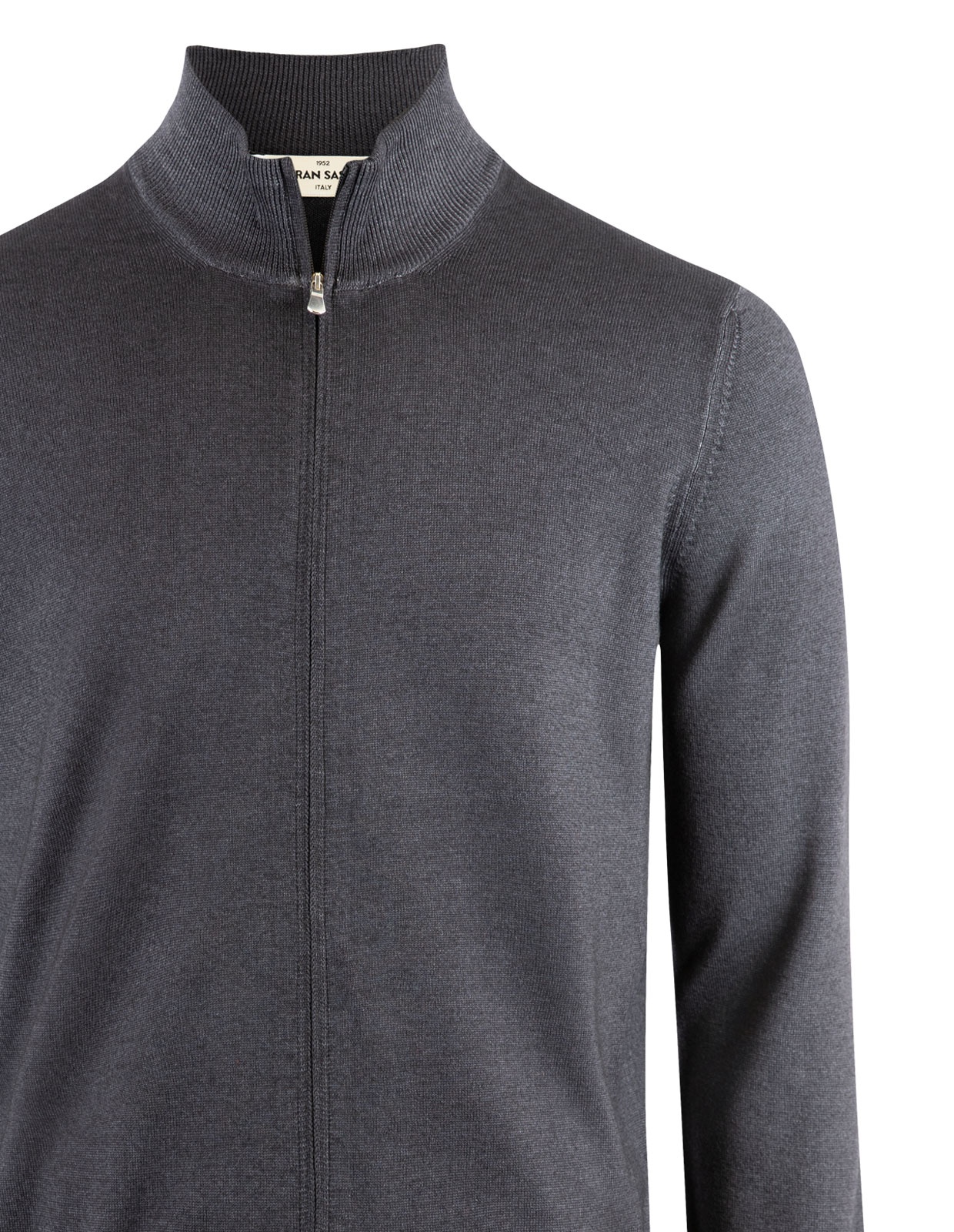 Full Zip Vintage Merino Cardigan Black