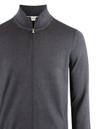 Full Zip Vintage Merino Cardigan Black
