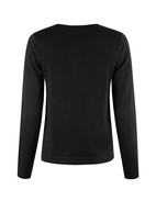V-Hals Tröja Merinoull Black Stl XXL
