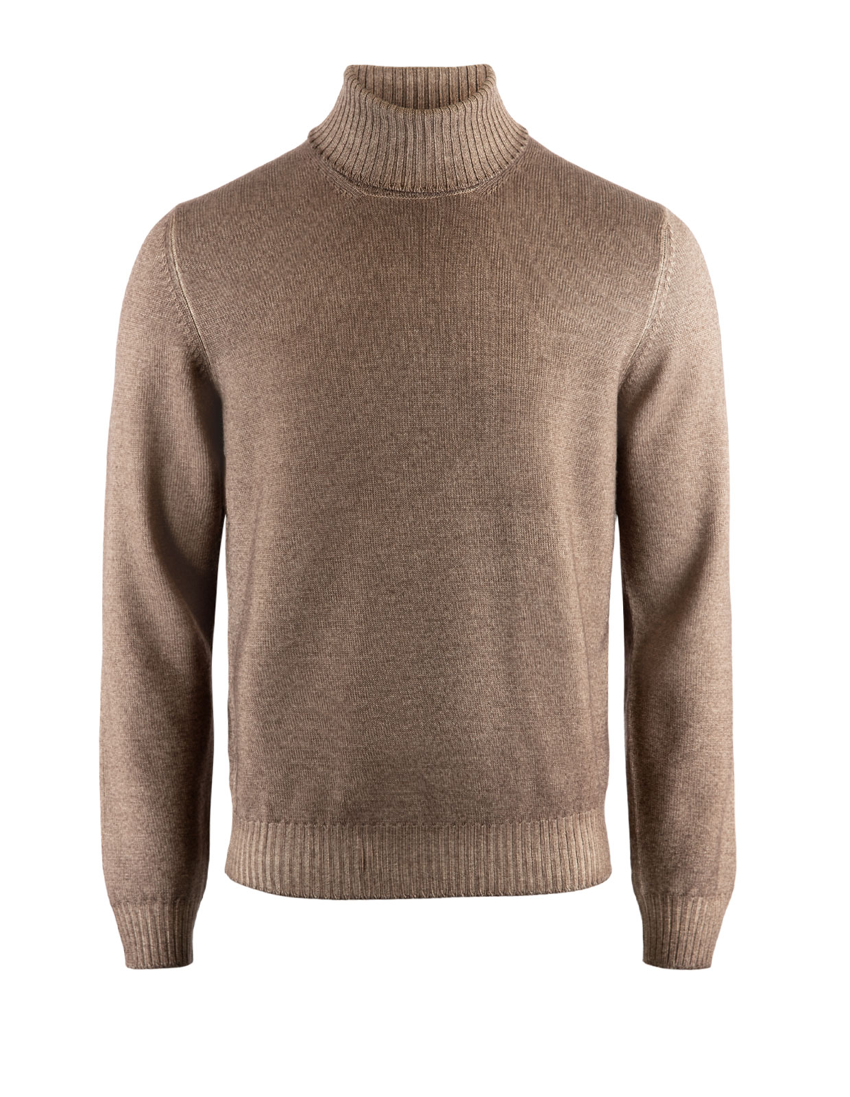 Polotröja Vintage Merino Gråbeige