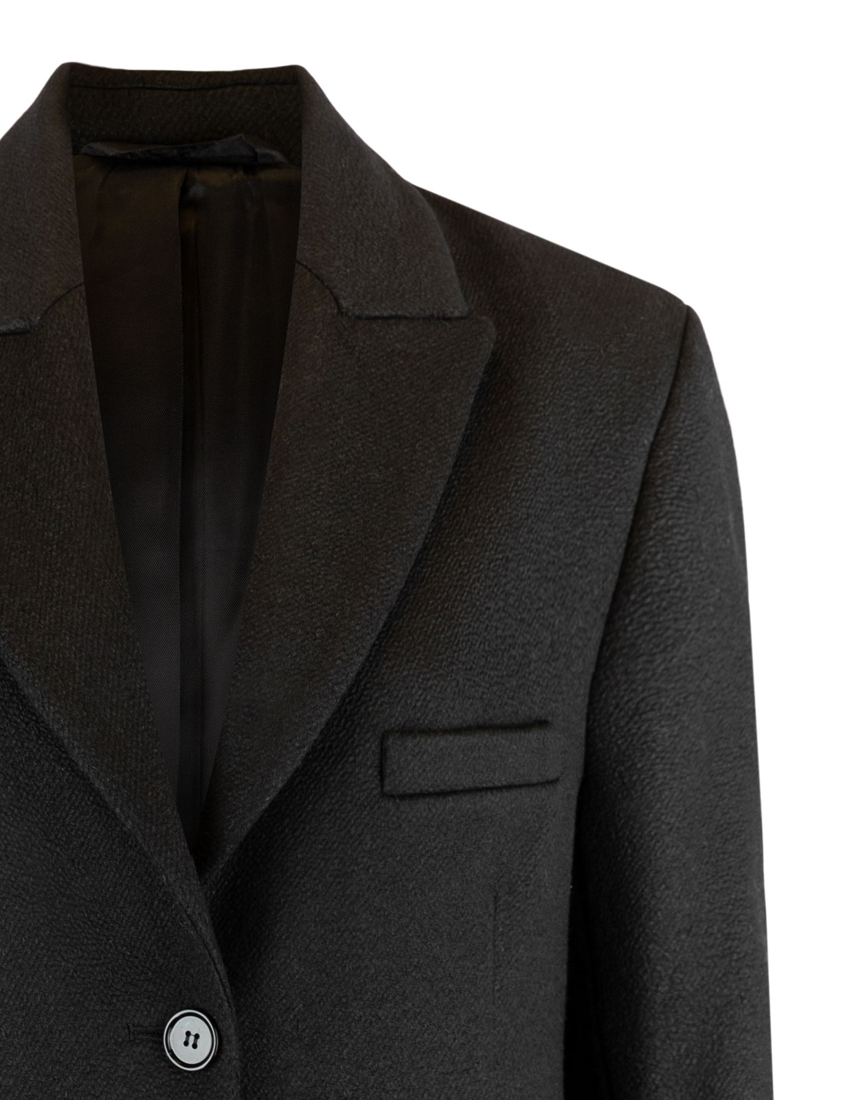 Tailored Twill Coat Black