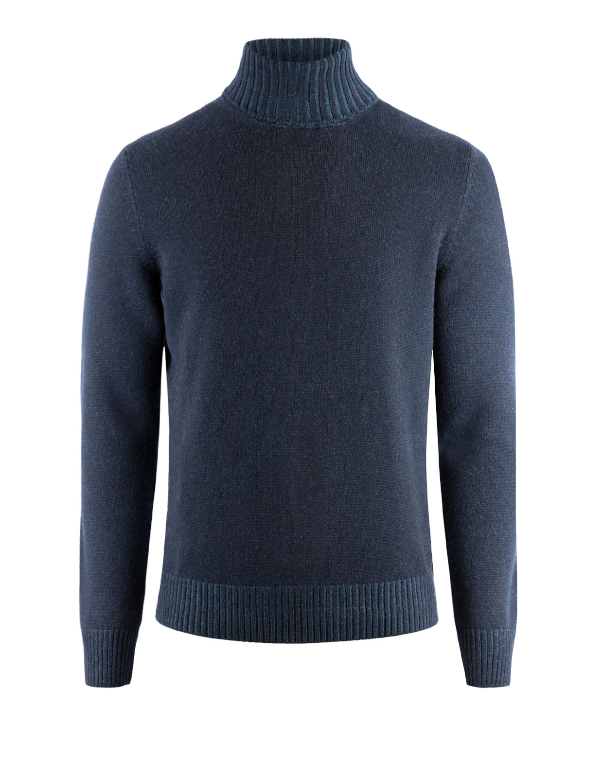 Pure Cashmere Roll Neck Navy