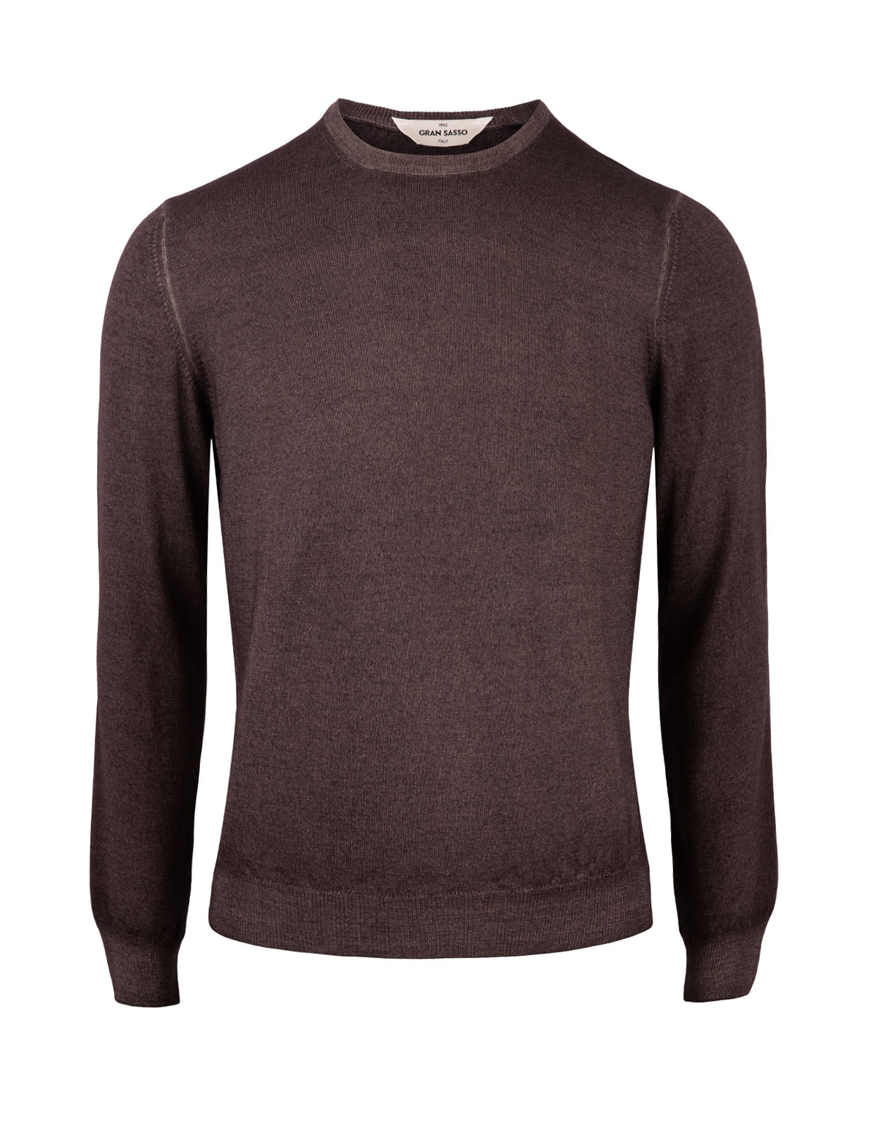 Rundhalsad Tröja Vintage Merino Brun