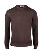 Rundhalsad Tröja Vintage Merino Brun