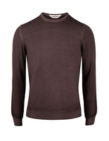 Rundhalsad Tröja Vintage Merino Brun