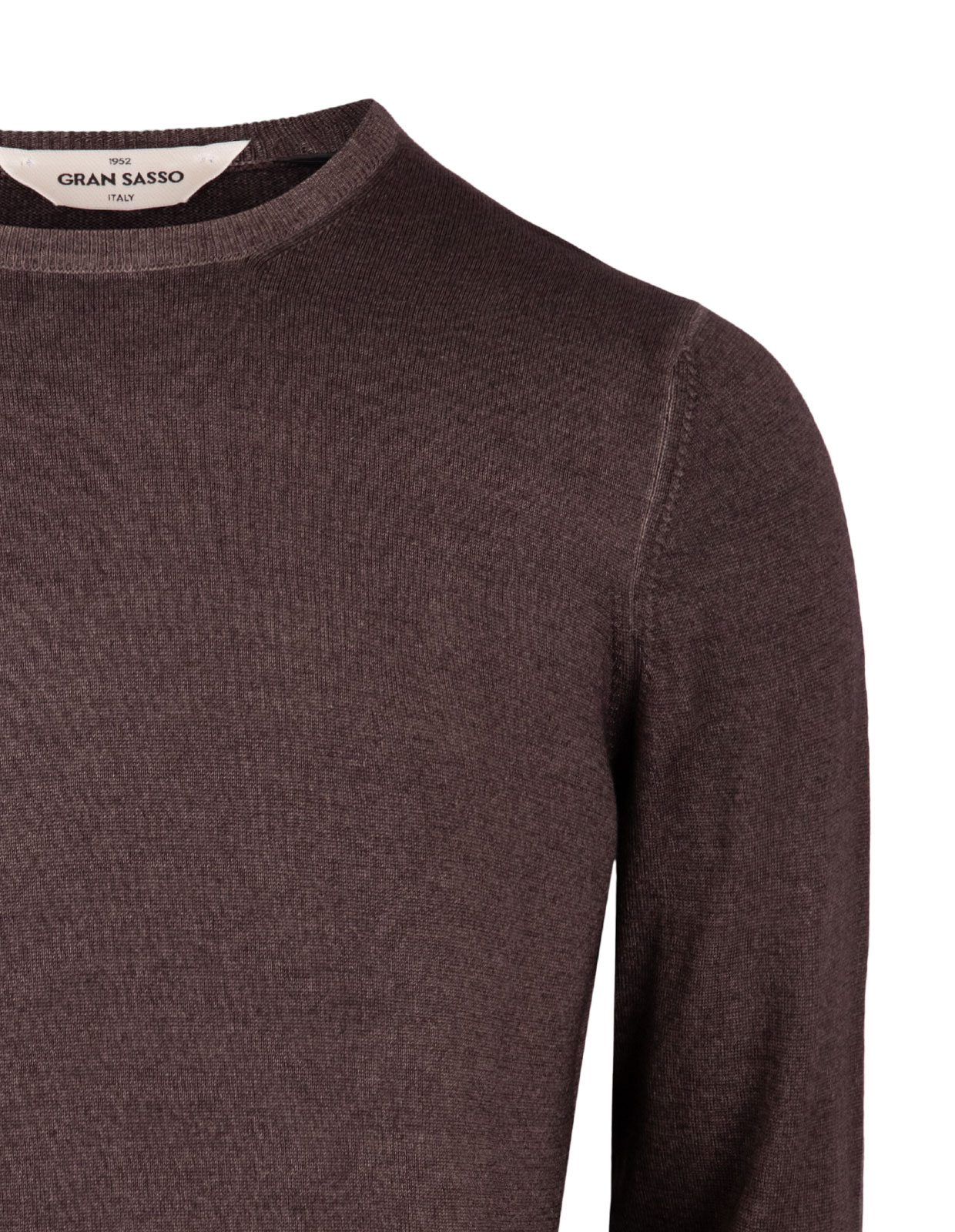 Rundhalsad Tröja Vintage Merino Brun