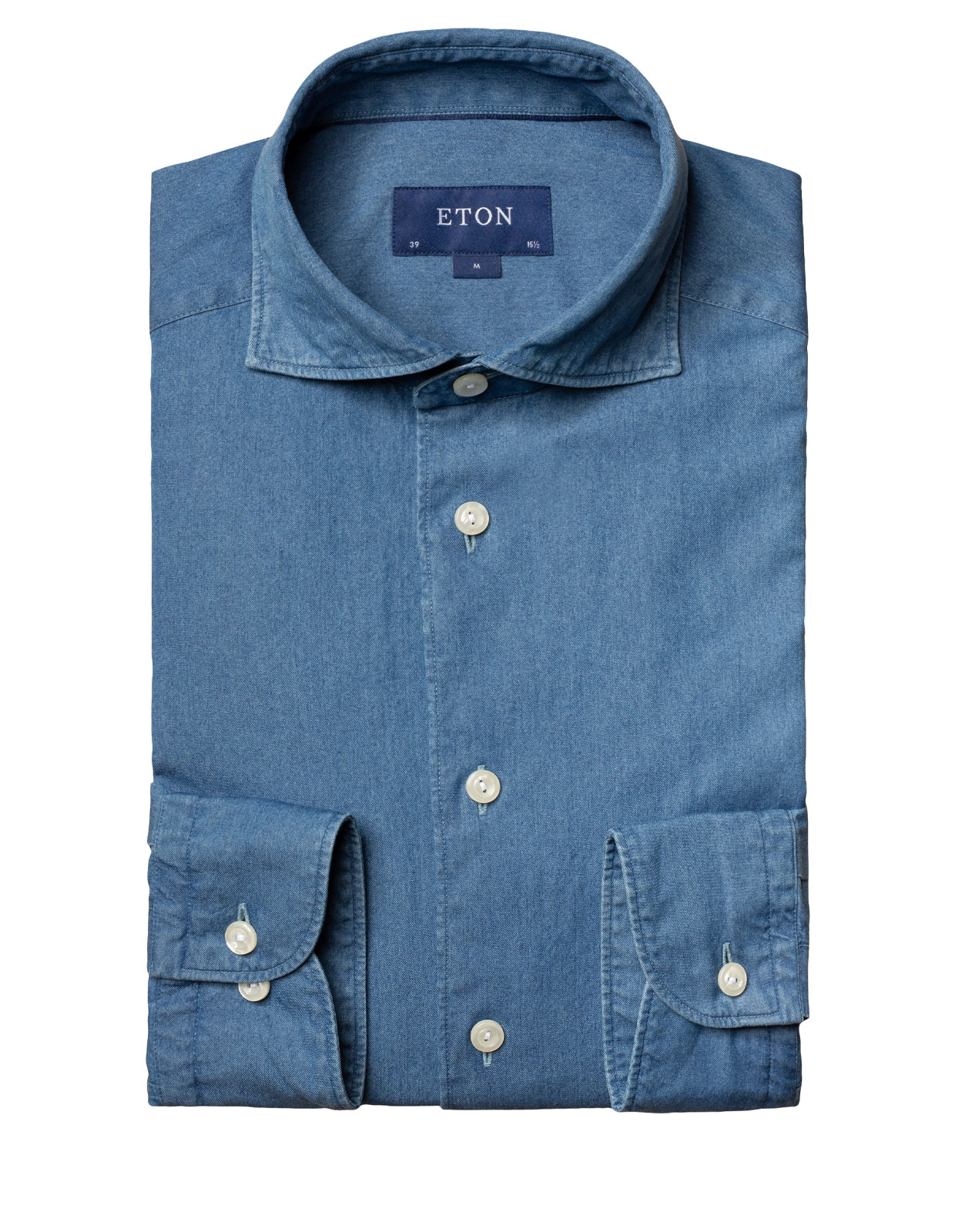 Contemporary Fit Soft Denim Shirt Mid Blue