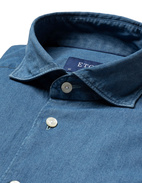 Contemporary Fit Soft Denim Shirt Mid Blue Stl 44