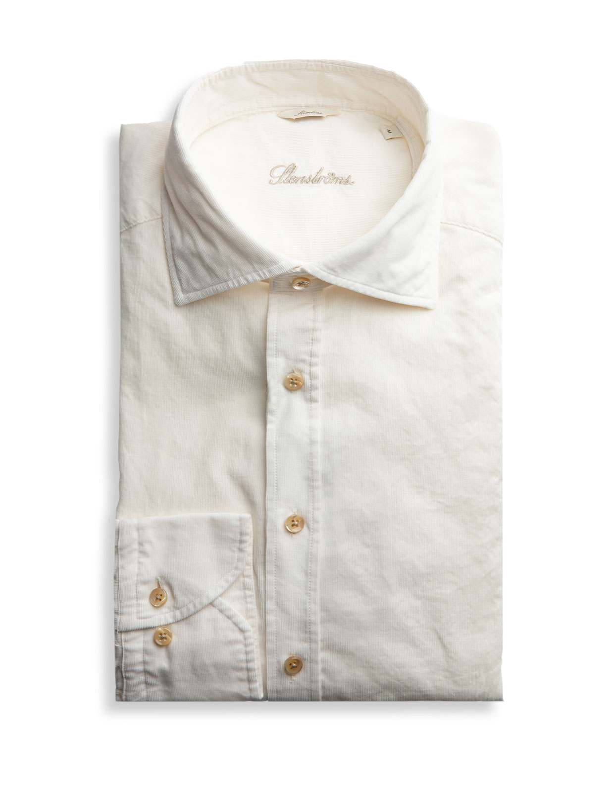 Casual Shirt Slimline Babycord Offwhite