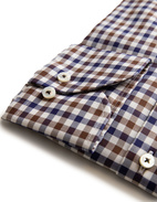 Slim Extra Long Sleeve Brown/Navy/White Stl S