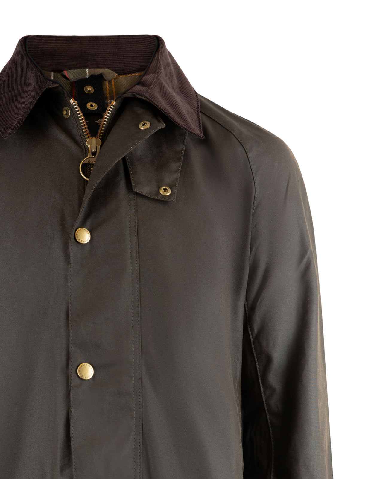 Beausby Waxed Jacket Olive Stl S