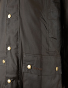 Beausby Waxed Jacket Olive Stl XL