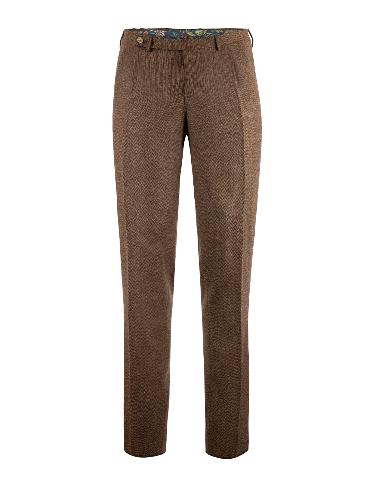 Retro Theca Pleated Trouser Tweed Brown