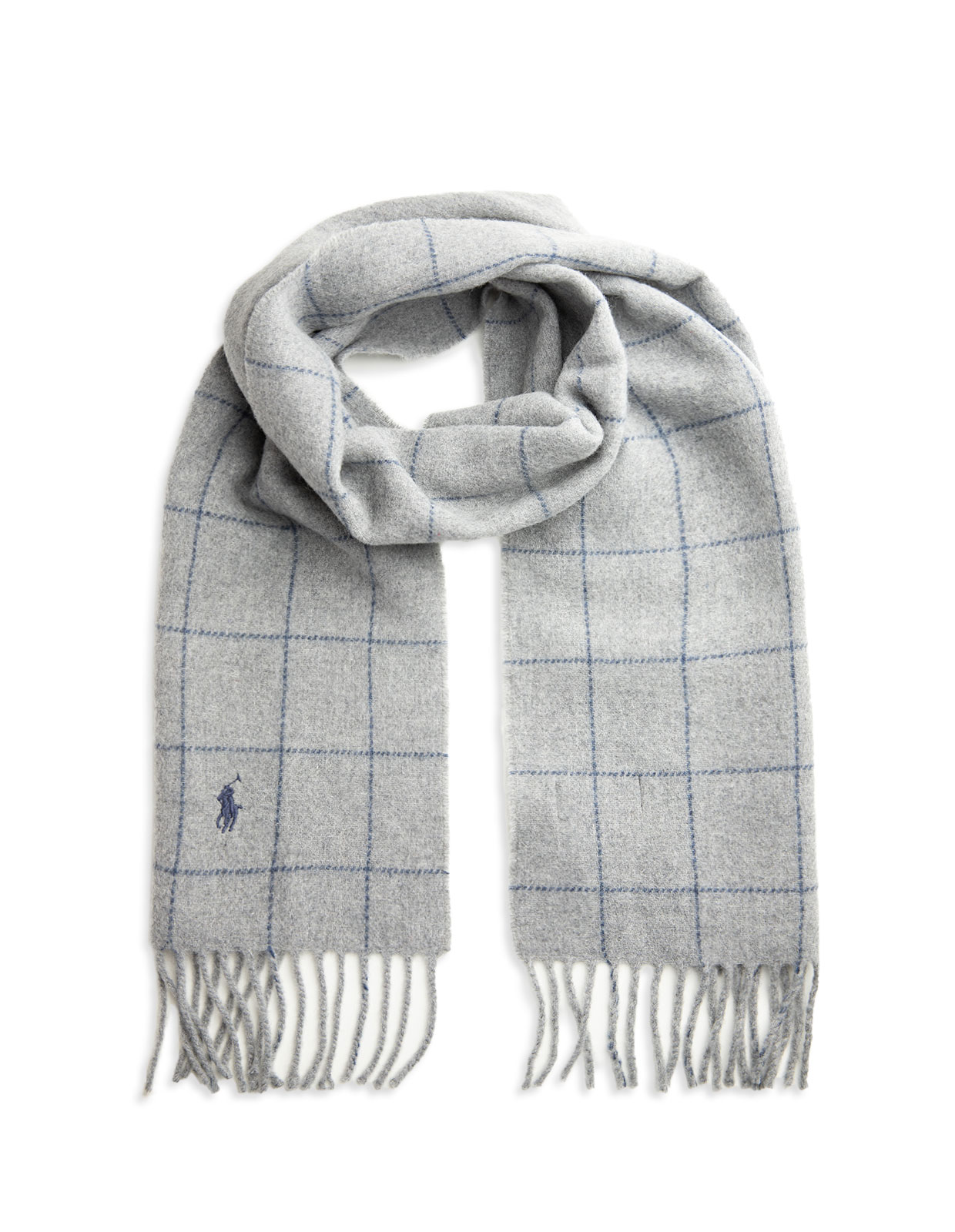 Reversible Wool Scarf Classic Grey Heather