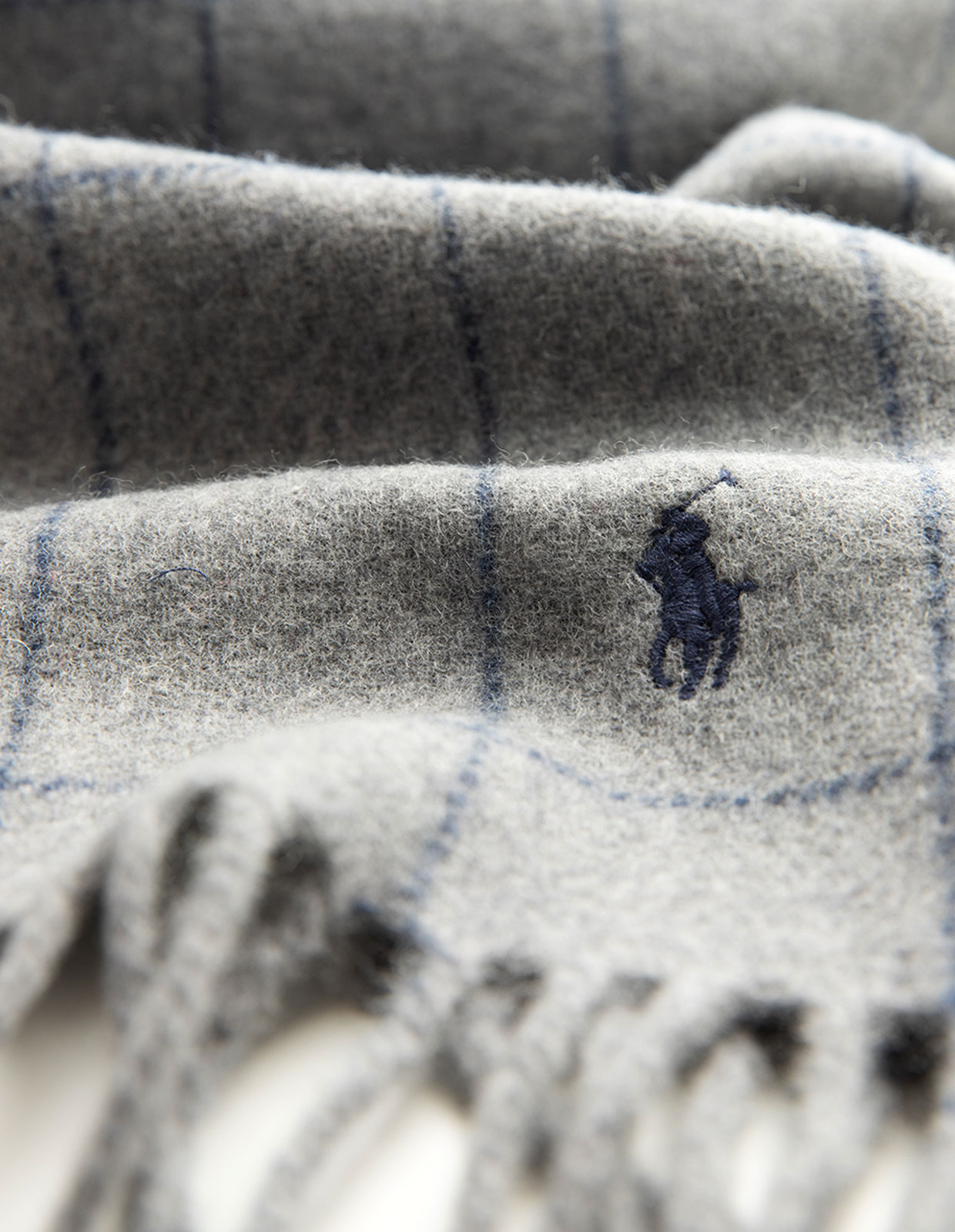 Reversible Wool Scarf Classic Grey Heather