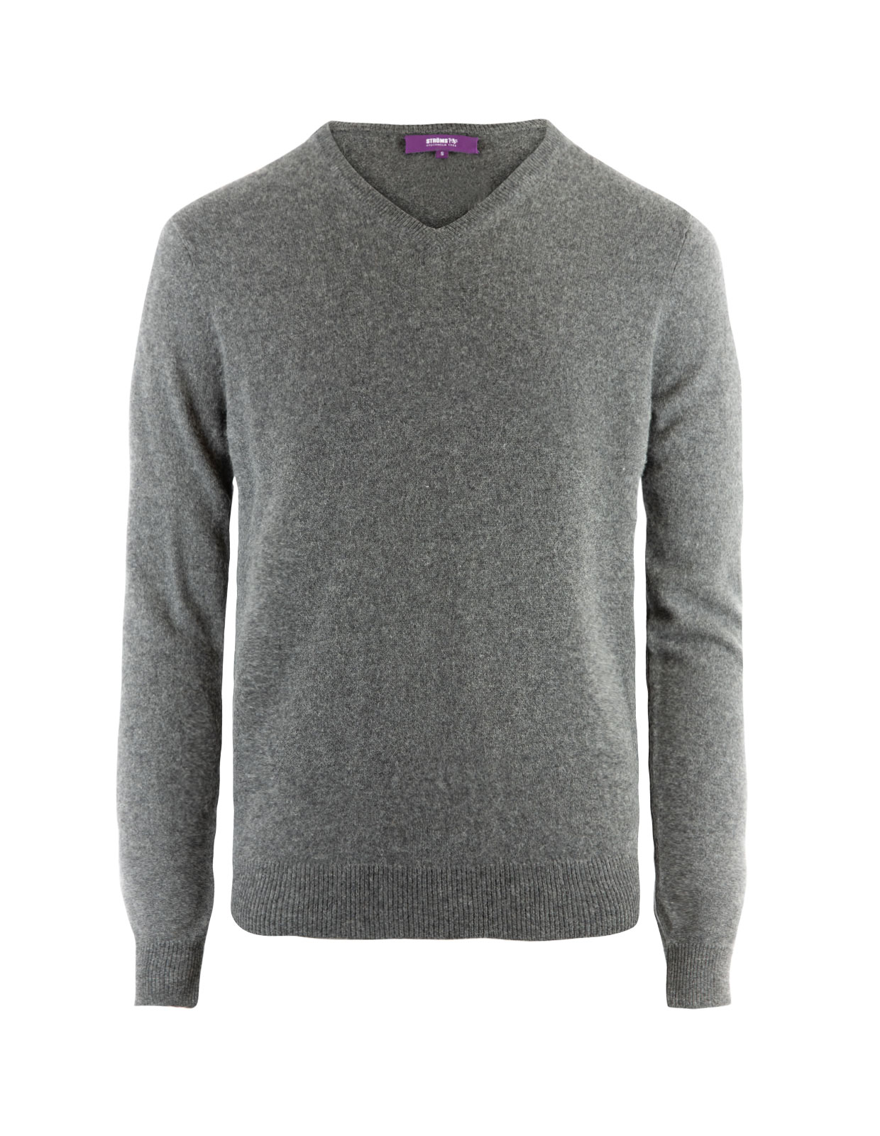 V-Neck Cashmere Dark Heather Grey
