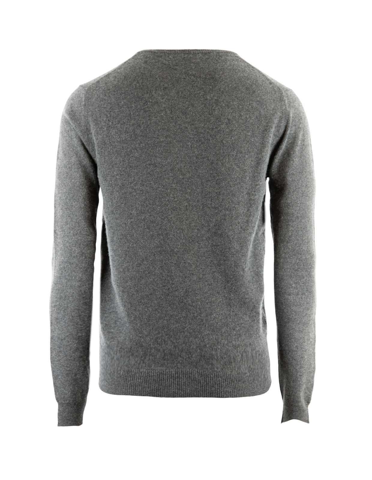 V-Neck Cashmere Dark Heather Grey