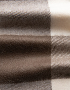 Cashmere Scarf Mixed Brown/White Check