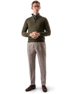 Half Zip Merino Sweater Olive Green Stl 3XL
